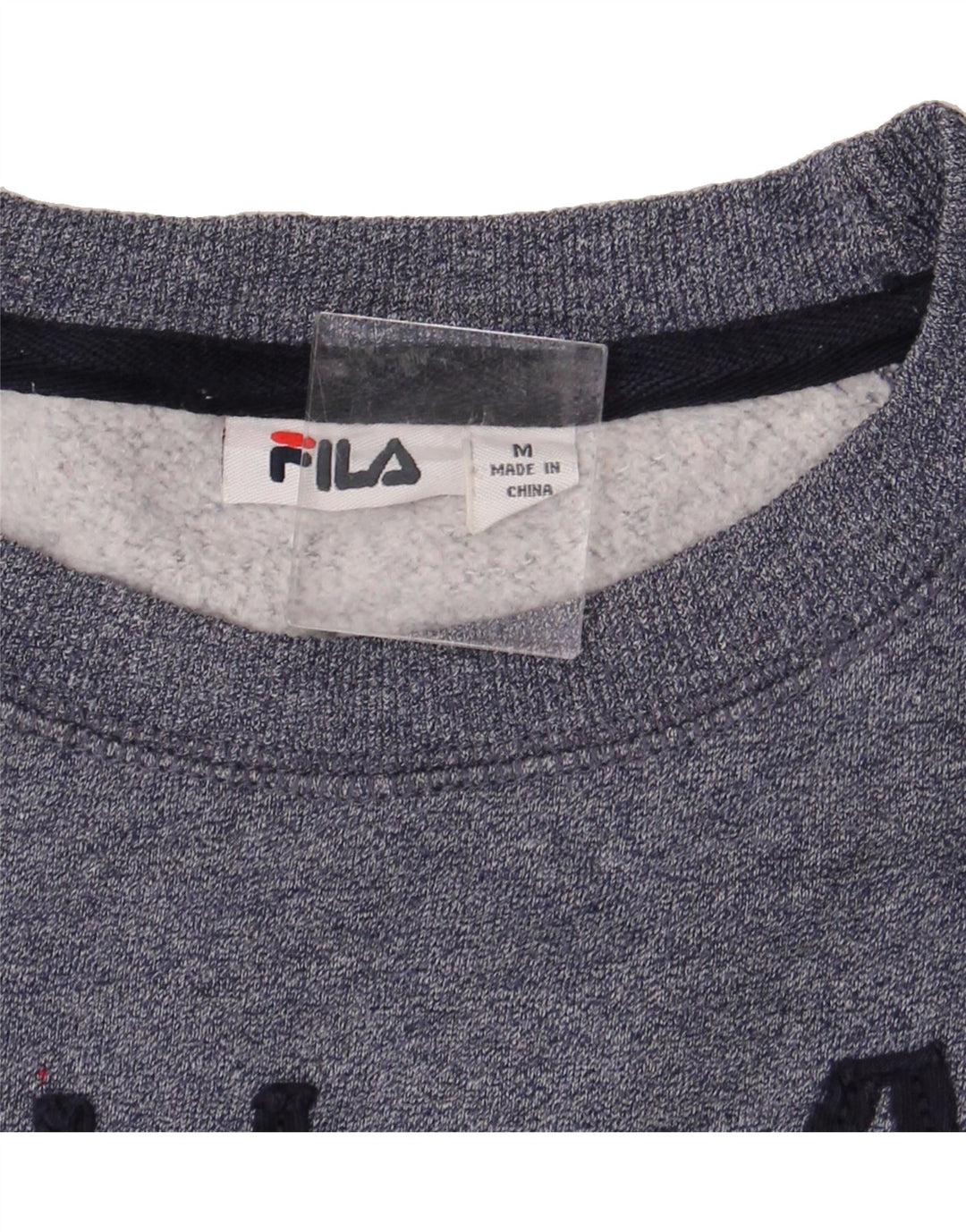 FILA Womens Graphic Sweatshirt Jumper UK 14 Medium Blue Cotton Vintage Fila and Second-Hand Fila from Messina Hembry 