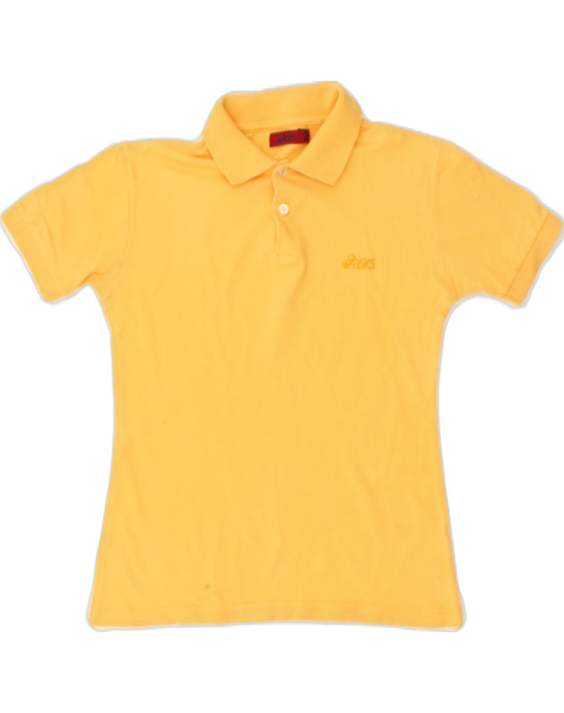 ASICS Boys Polo Shirt 11-12 Years Yellow Cotton | Vintage Asics | Thrift | Second-Hand Asics | Used Clothing | Messina Hembry 