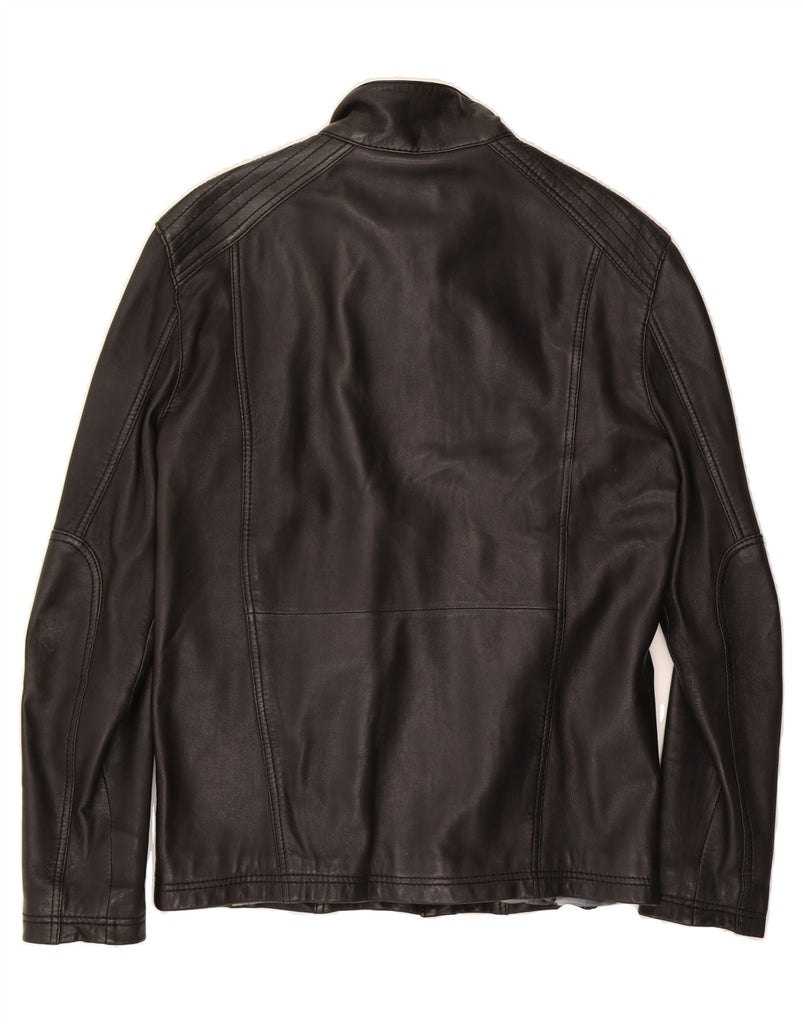 TED BAKER Mens Leather Jacket Size 4 Large Black Leather Vintage Ted Baker and Second-Hand Ted Baker from Messina Hembry 