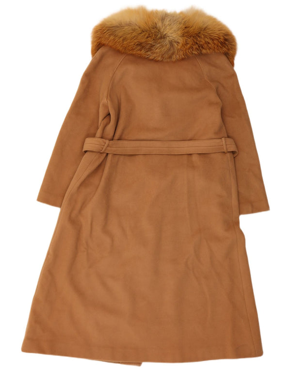 Micheli Womens Overcoat UK 14 Medium Brown Wool