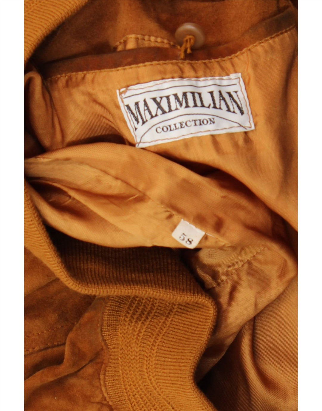 Maxi Milian Mens Suede Bomber Jacket IT 58 4XL Brown
