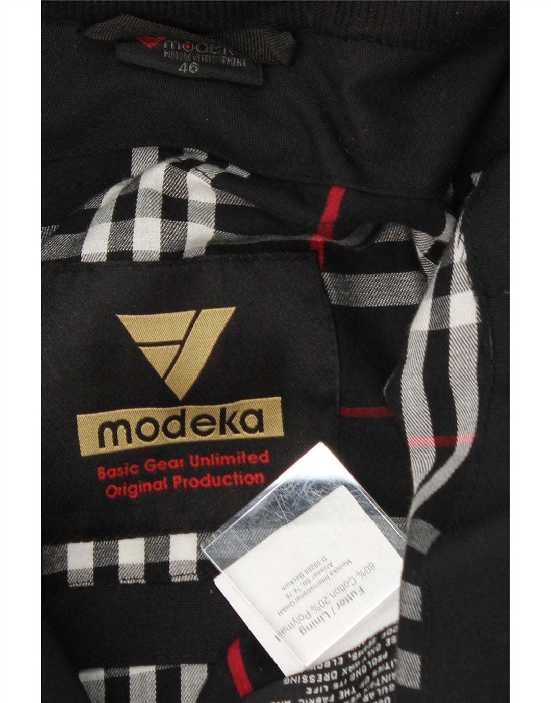 MODEKA Womens Racer Jacket IT 46 Large Black Cotton Vintage Modeka and Second-Hand Modeka from Messina Hembry 