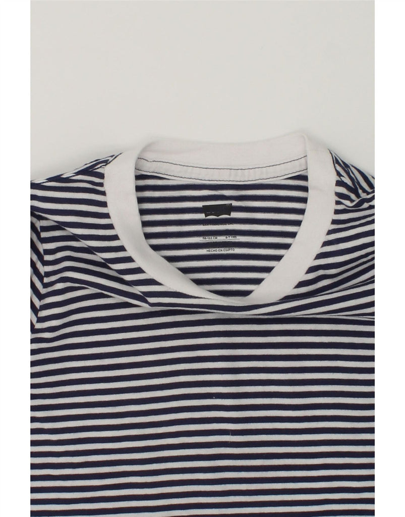 LEVI'S Girls T-Shirt Top 6-7 Years Navy Blue Striped Cotton | Vintage Levi's | Thrift | Second-Hand Levi's | Used Clothing | Messina Hembry 