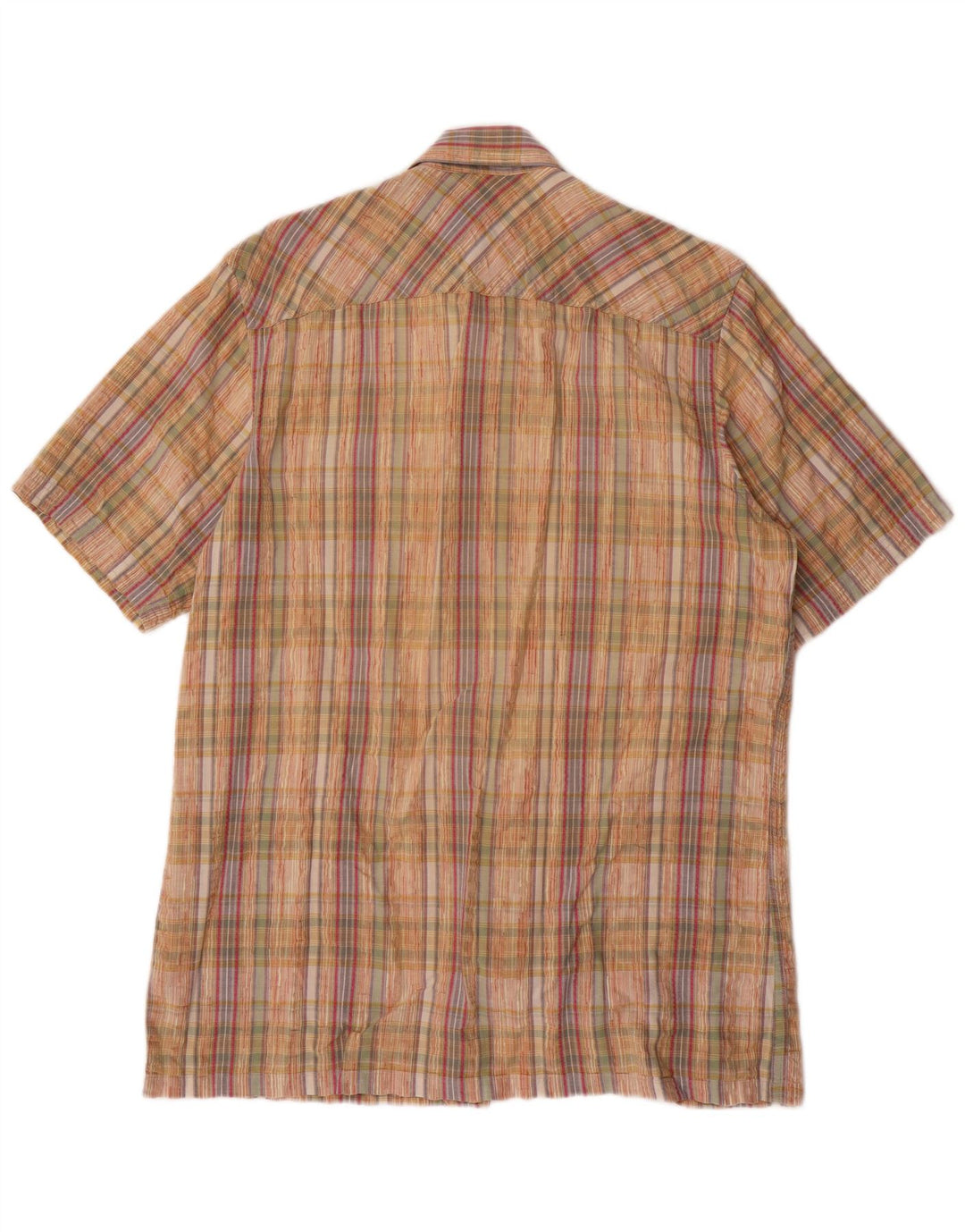 TIMBERLAND Mens Short Sleeve Shirt Medium Multicoloured Check Cotton