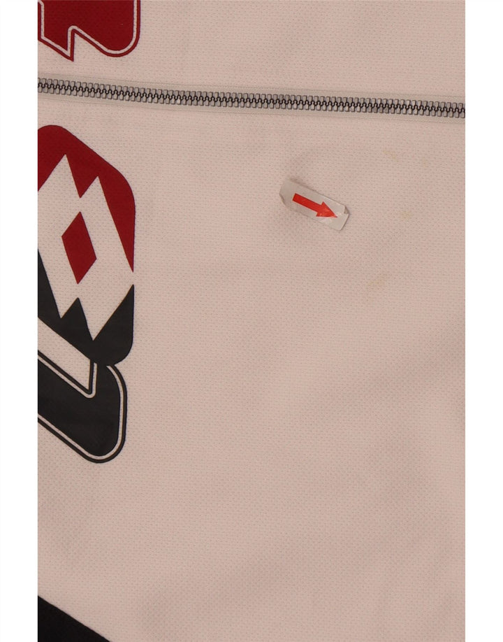 Lotto Mens Graphic Full Tracksuit 2XL White Colourblock Polyester
