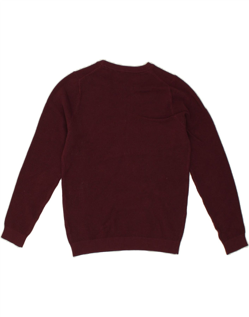 GANT Womens Sweatshirt Jumper UK 6 XS Maroon Cotton Vintage Gant and Second-Hand Gant from Messina Hembry 