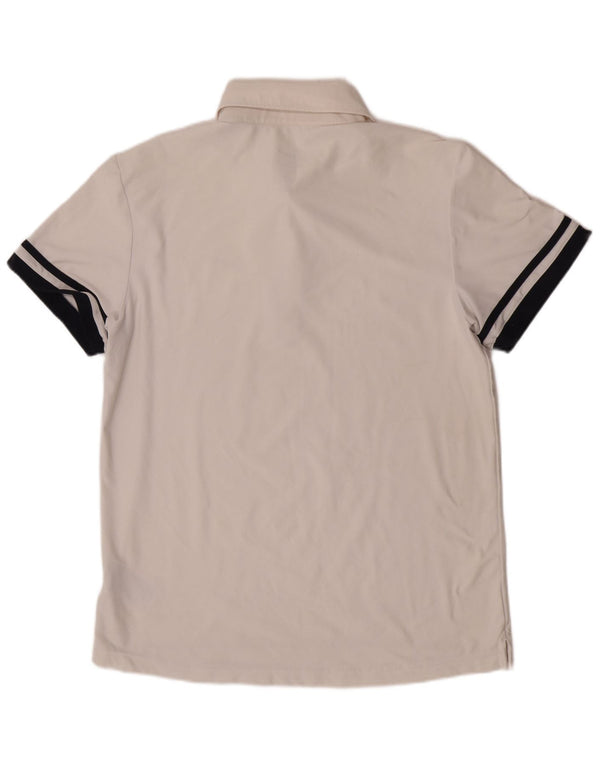 Nike Mens Dri Fit Polo Shirt UK 38/40 Medium White Colourblock Polyester