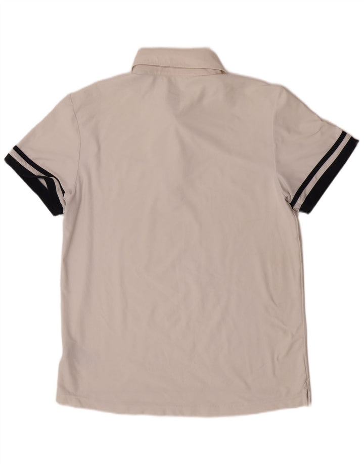Nike Mens Dri Fit Polo Shirt UK 38/40 Medium White Colourblock Polyester