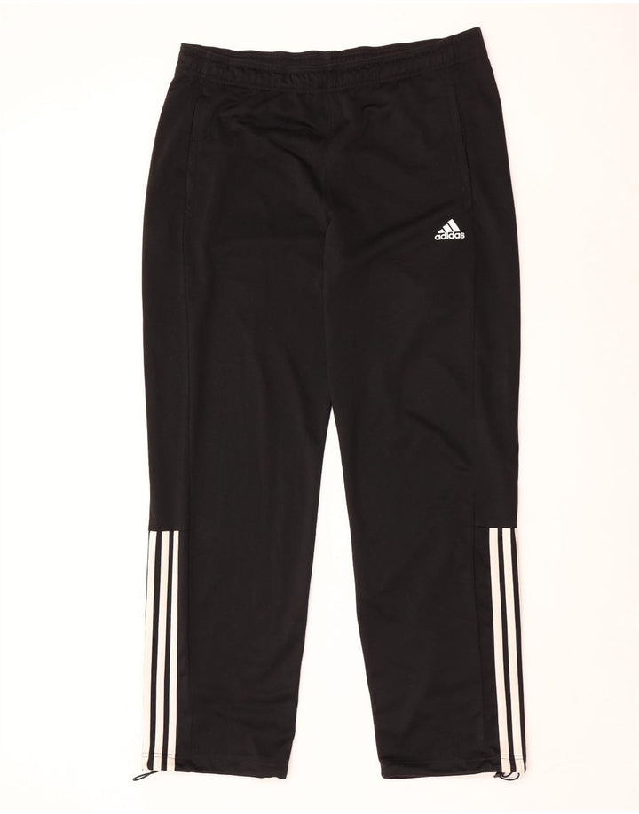 Adidas Mens Tracksuit Trousers UK 42/44 Large Black Polyester