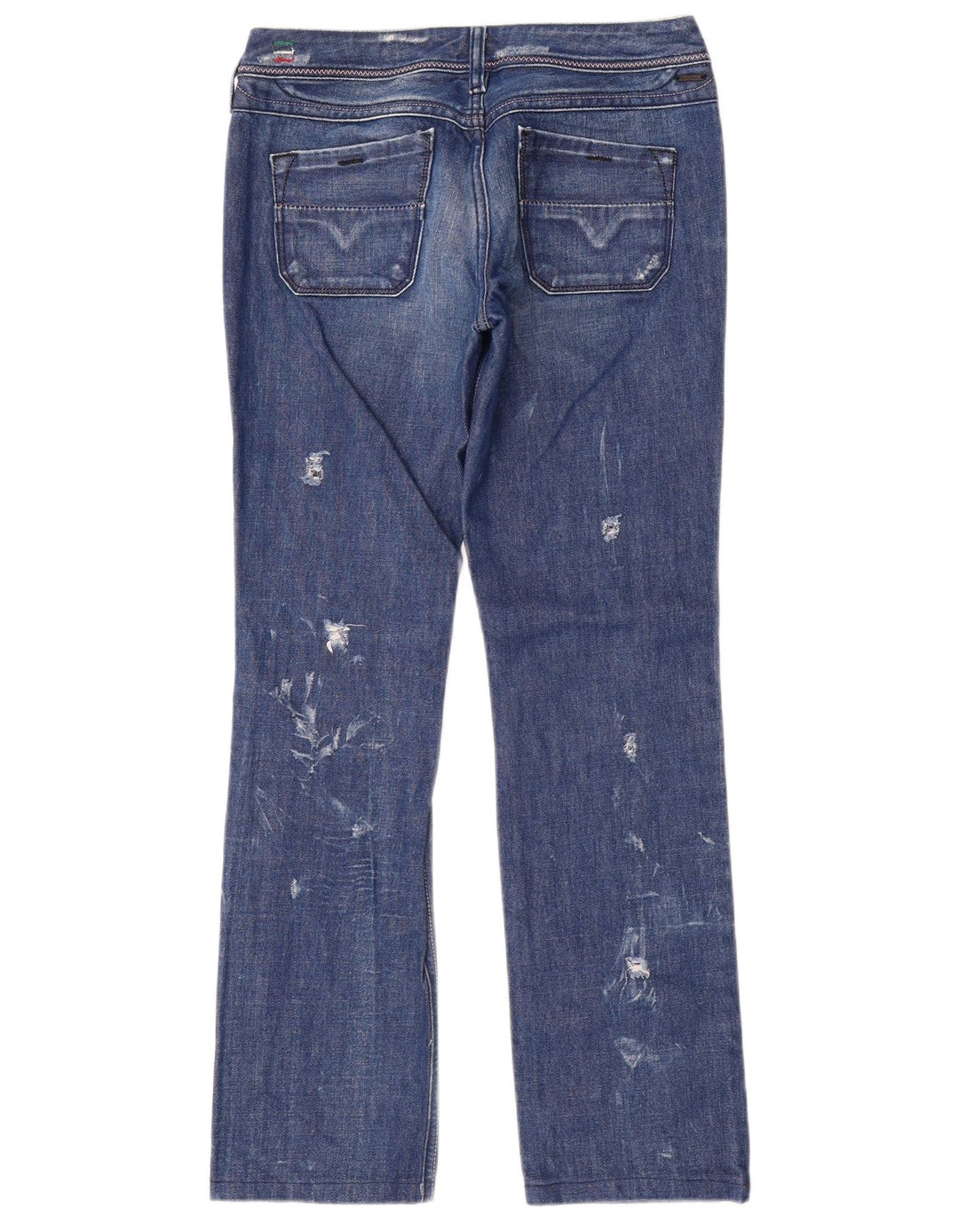 Diesel Womens Lowky Distressed Slim Jeans W29 L30 Blue Cotton