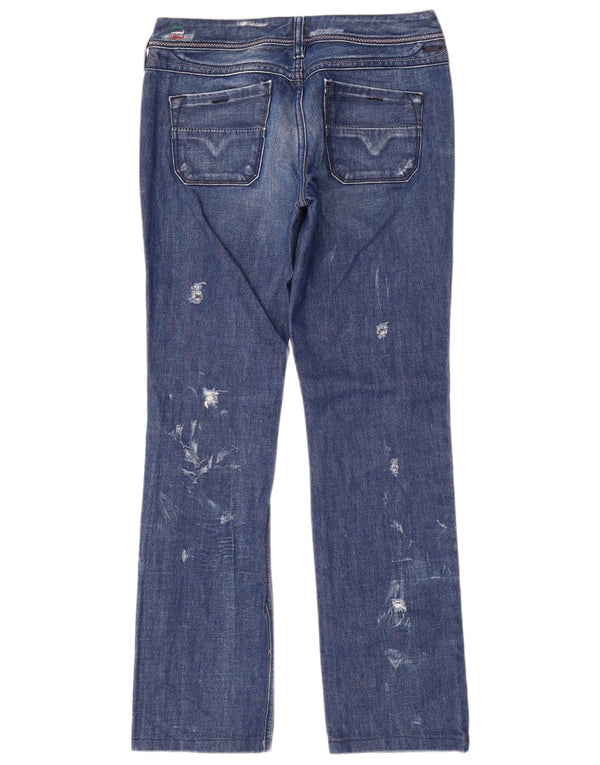 Diesel Womens Lowky Distressed Slim Jeans W29 L30 Blue Cotton