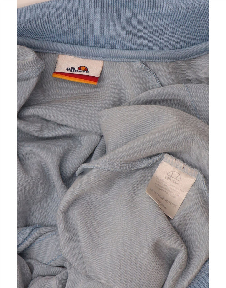 Ellesse Mens Tracksuit Top Jacket Medium Blue Striped Cotton