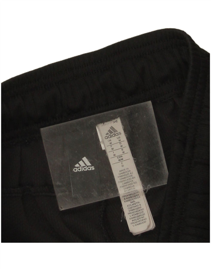 Adidas Mens Tracksuit Trousers Medium Black Cotton