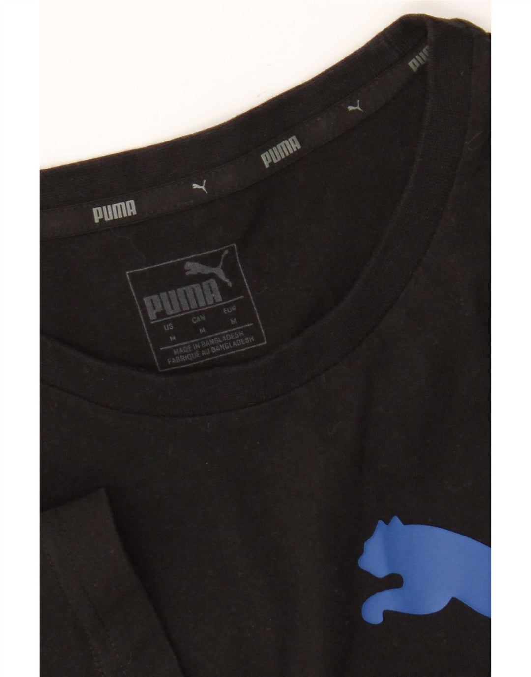 Puma Mens Graphic T-Shirt Top Medium Black