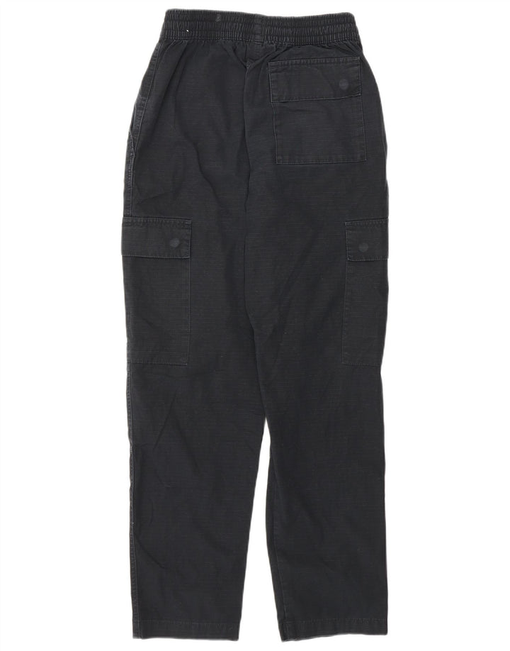 NIKE Womens Straight Cargo Trousers UK 4 XS  Black Cotton