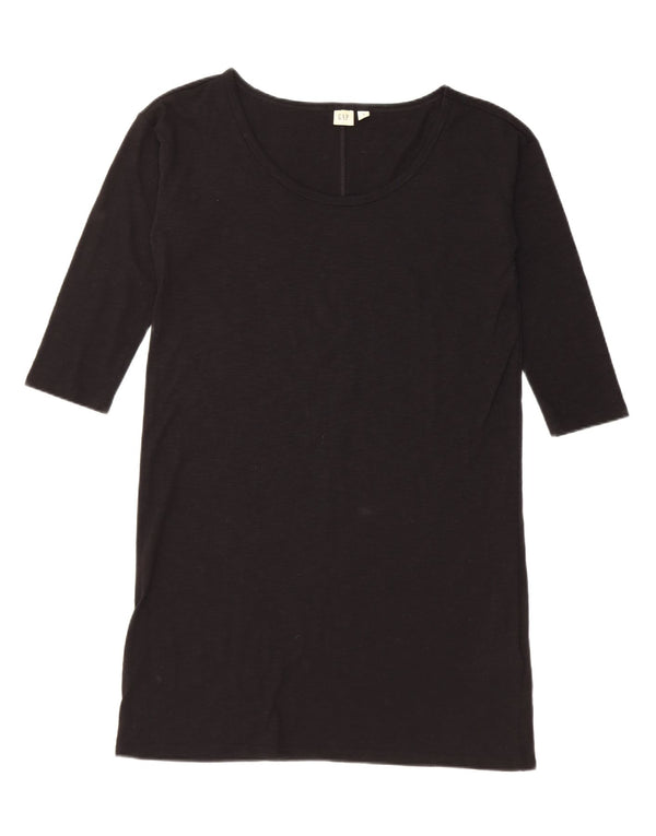 Gap Womens 3/4 Sleeve T-Shirt Dress UK 10 Small Black Polyester