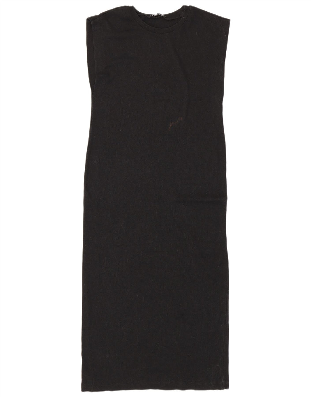 Zara Womens Sleeveless Shift Dress UK 10 Small Black Cotton