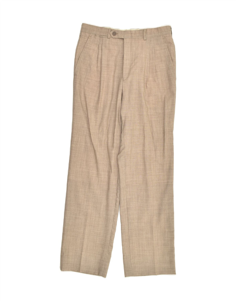 INCOM Mens Pegged Suit Trousers IT 46 Small W31 L29  Beige Virgin Wool | Vintage Incom | Thrift | Second-Hand Incom | Used Clothing | Messina Hembry 