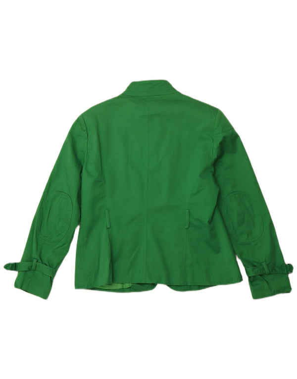 ZARA Womens Utility Jacket UK 18 XL Green Cotton