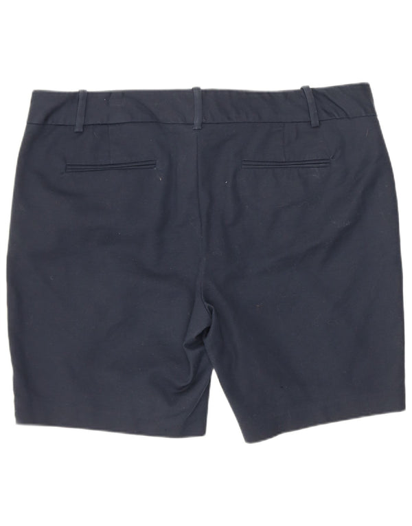 Dkny Womens Chino Shorts US 14 XL W36 Navy Blue Cotton