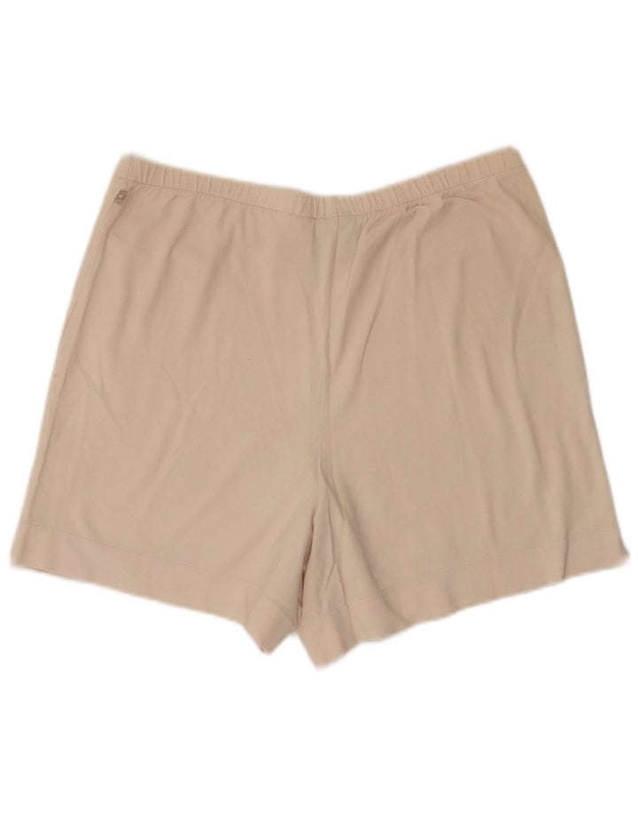 Nike Womens Sport Shorts US 12/14 Large  Beige Cotton