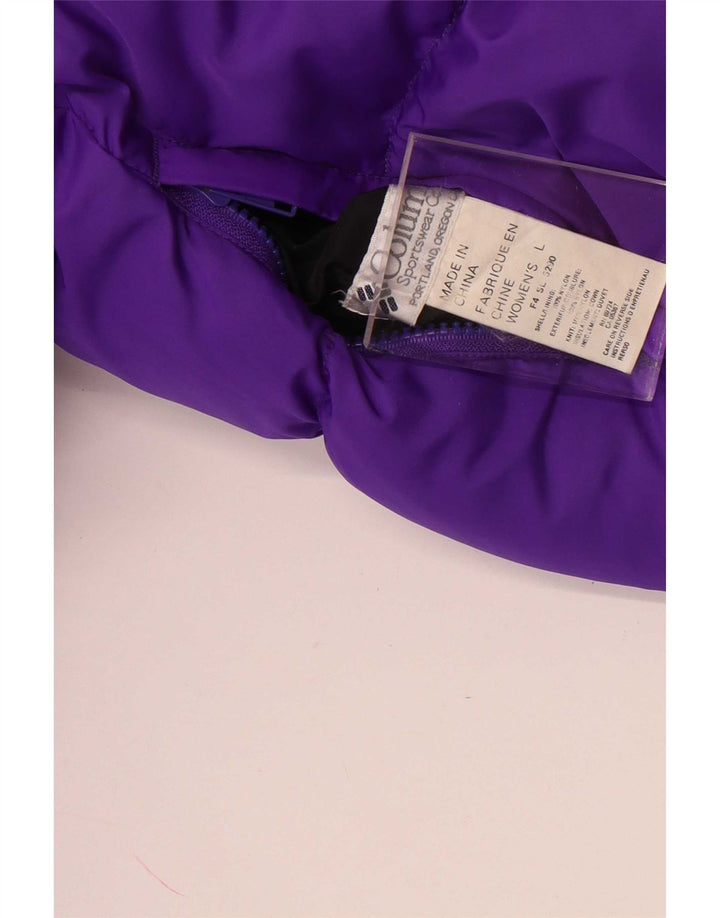 Columbia Womens Reversible Padded Jacket UK 16 Large Purple Colourblock