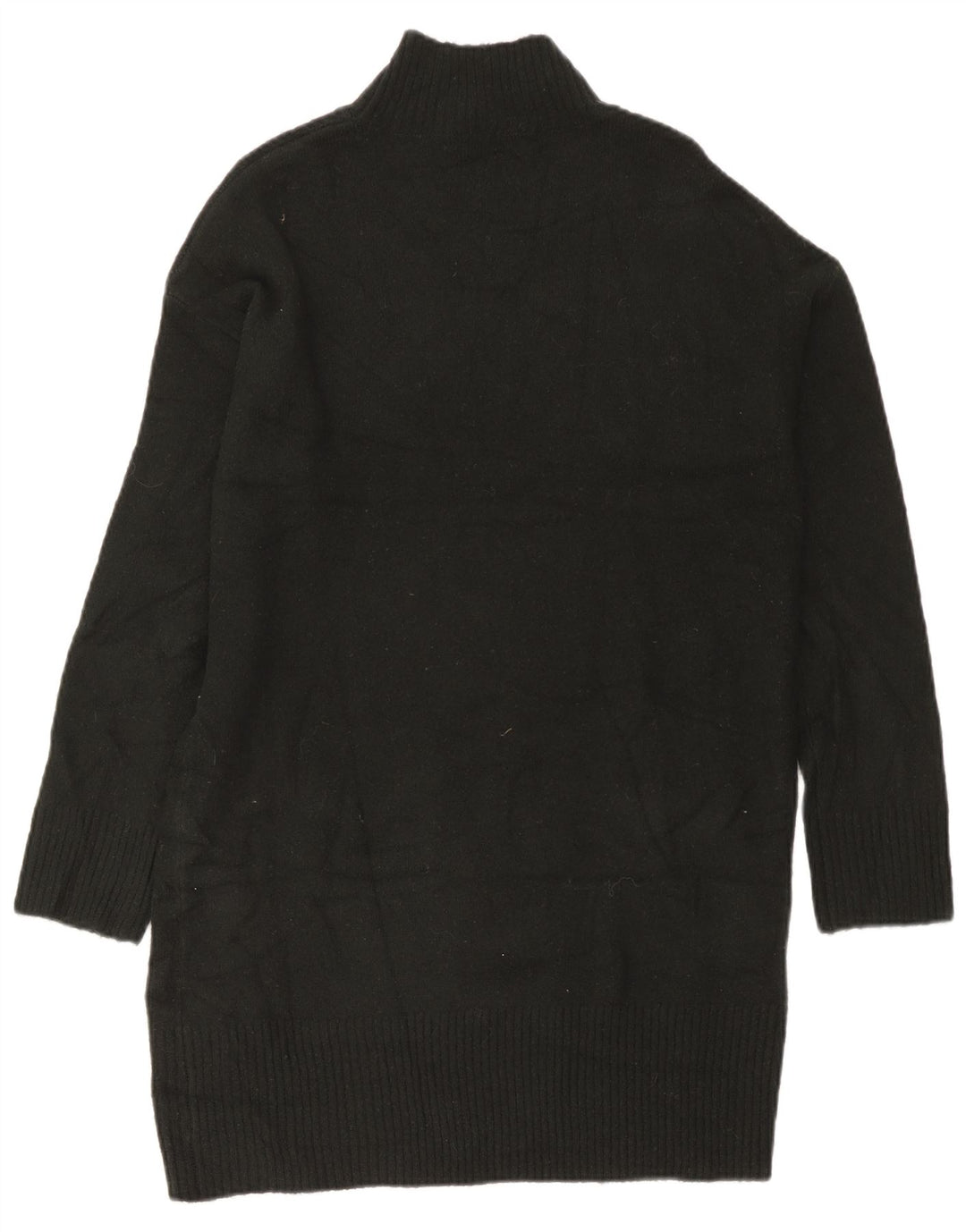 Oasis Womens Long Sleeve Oversized Jumper Dress UK 14 Medium Black Acrylic