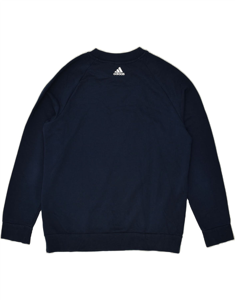 ADIDAS Womens Graphic Sweatshirt Jumper UK 18 XL Navy Blue | Vintage Adidas | Thrift | Second-Hand Adidas | Used Clothing | Messina Hembry 