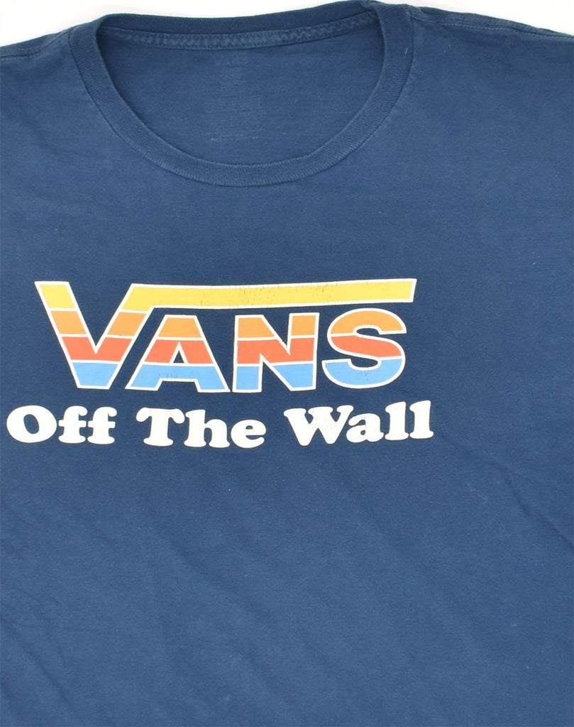 VANS Mens Graphic T-Shirt Top Medium Blue | Vintage Vans | Thrift | Second-Hand Vans | Used Clothing | Messina Hembry 