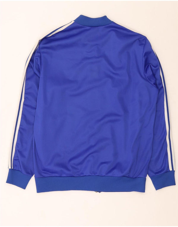 Adidas Mens Tracksuit Top Jacket Large Blue Polyester