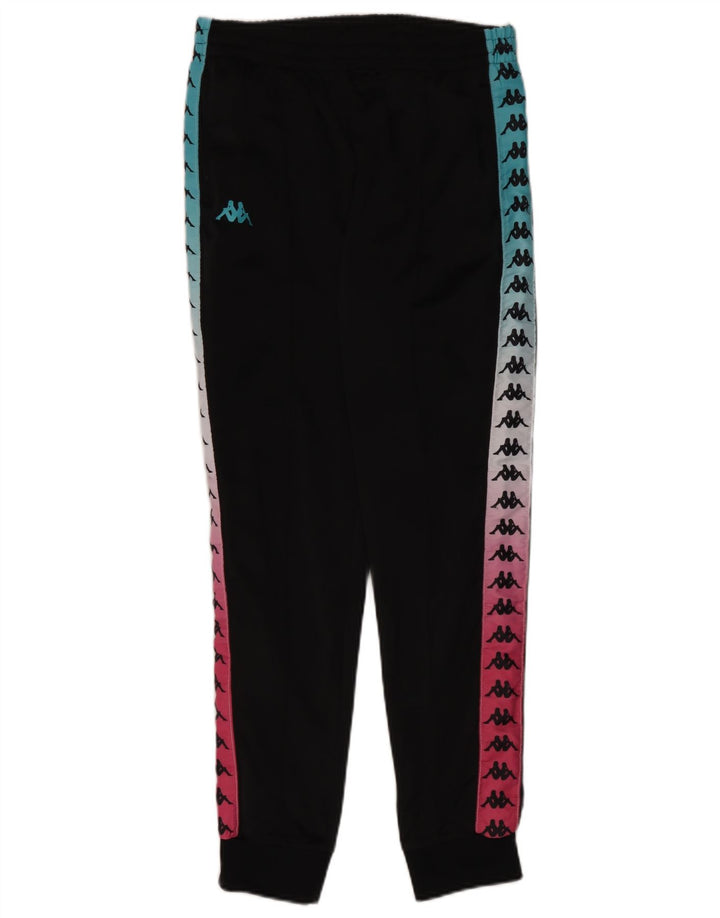 Kappa Mens Graphic Tracksuit Trousers Joggers Medium Black Colourblock