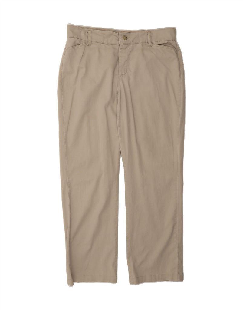 LEE Womens Straight Casual Trousers UK 12 Medium W34 L30 Beige Cotton Vintage Lee and Second-Hand Lee from Messina Hembry 
