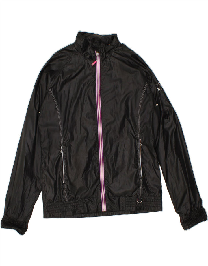 CHAMPION Womens Outdoor Rain Jacket UK 18 XL Black Polyester Vintage Champion and Second-Hand Champion from Messina Hembry 