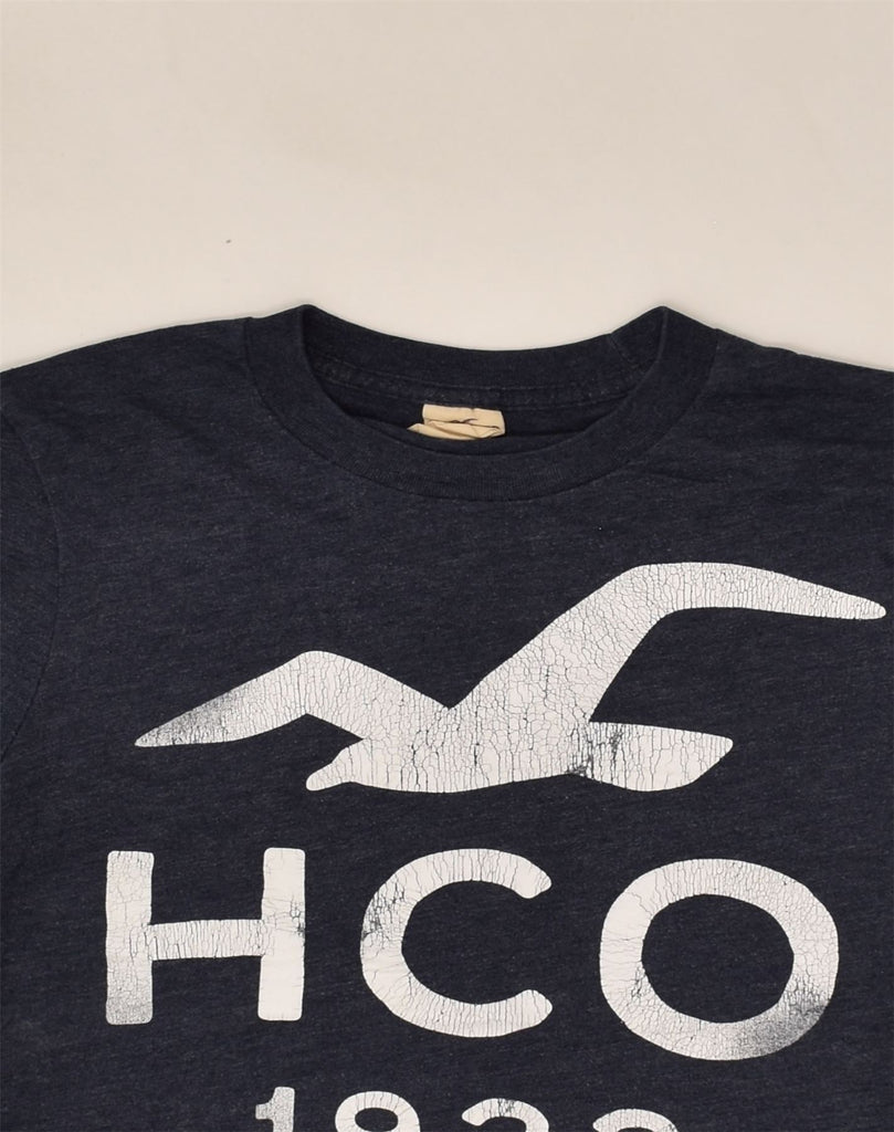 HOLLISTER Mens Graphic T-Shirt Top Small Navy Blue Cotton | Vintage Hollister | Thrift | Second-Hand Hollister | Used Clothing | Messina Hembry 