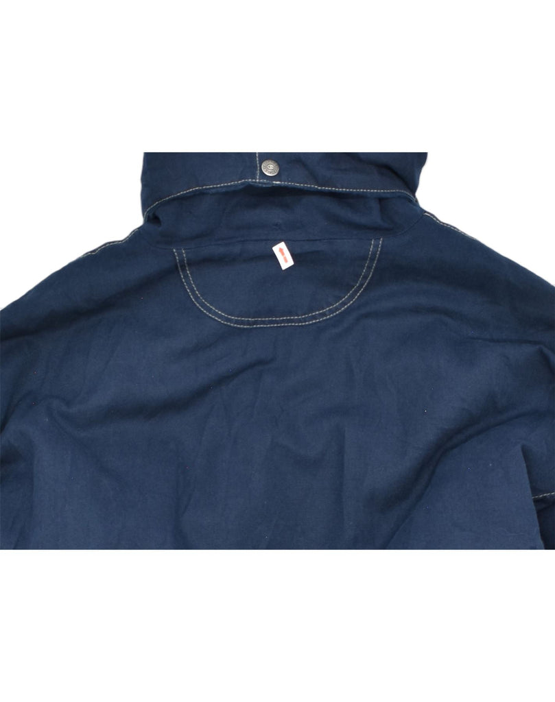 CHAMPION Mens Oversized Hooded Windbreaker Jacket UK 40 Large Navy Blue | Vintage | Thrift | Second-Hand | Used Clothing | Messina Hembry 