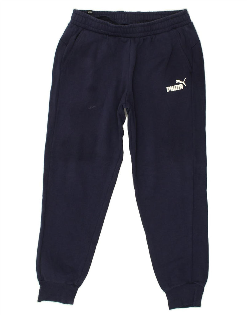 PUMA Mens Tracksuit Trousers Joggers Large Navy Blue | Vintage Puma | Thrift | Second-Hand Puma | Used Clothing | Messina Hembry 