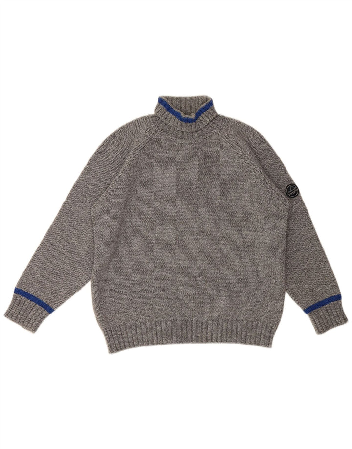 Murphy & Nye Mens Roll Neck Jumper Sweater Large Grey Wool
