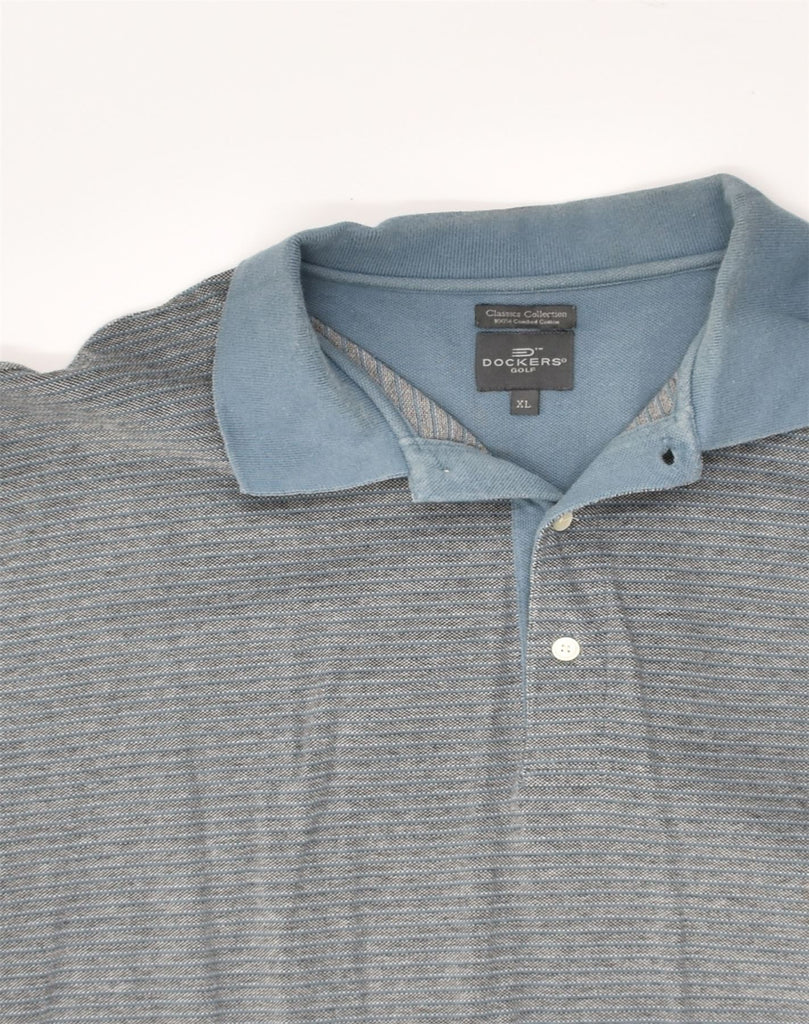 DOCKERS Mens Golf Polo Shirt XL Grey Cotton | Vintage Dockers | Thrift | Second-Hand Dockers | Used Clothing | Messina Hembry 