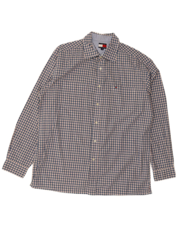 Tommy Hilfiger Mens Regular Fit Shirt Medium Blue Check