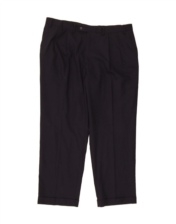MICHAEL KORS Mens Pegged Suit Trousers W40 L30 Navy Blue Wool Vintage Michael Kors and Second-Hand Michael Kors from Messina Hembry 