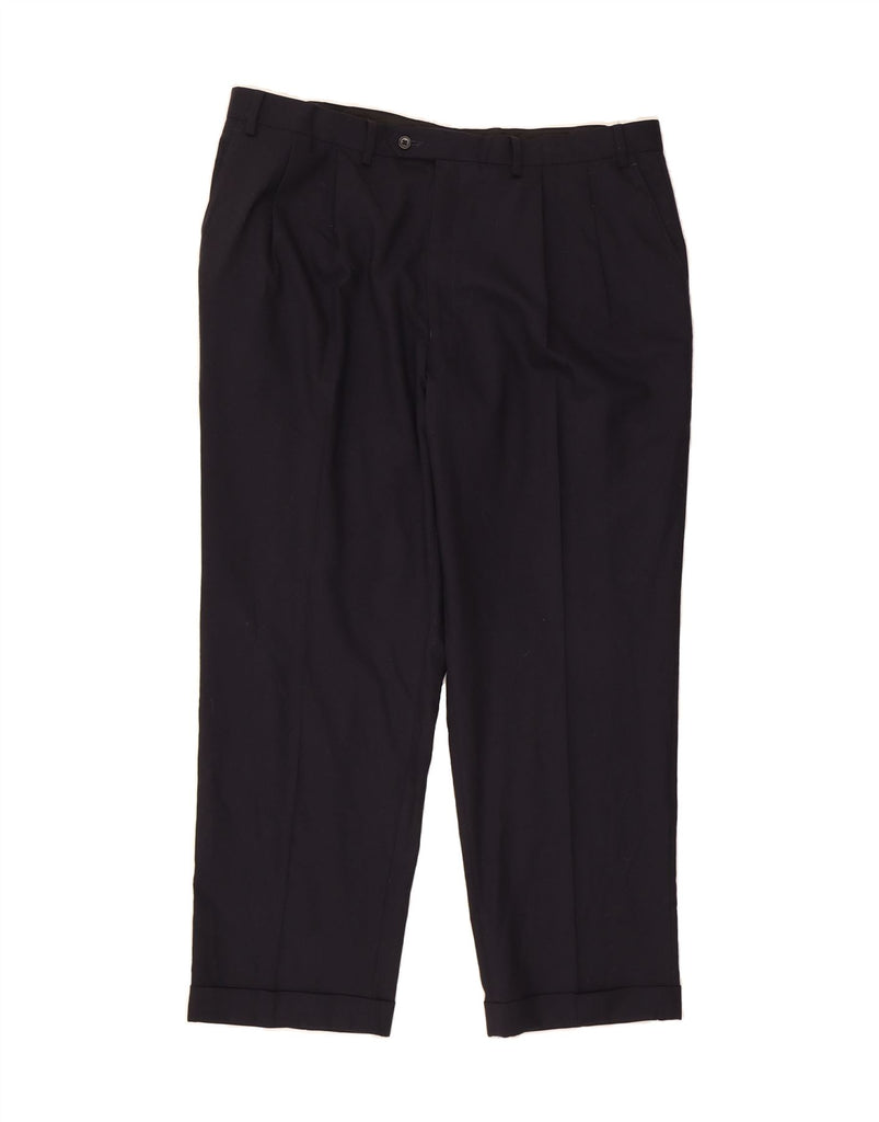 MICHAEL KORS Mens Pegged Suit Trousers W40 L30 Navy Blue Wool Vintage Michael Kors and Second-Hand Michael Kors from Messina Hembry 