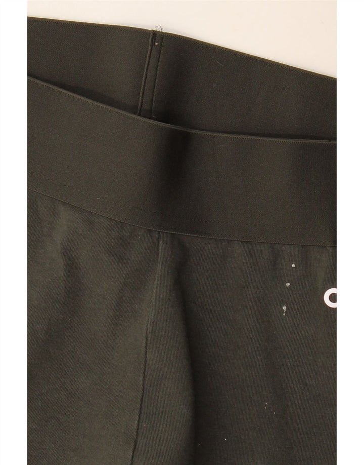 Adidas Womens Leggings UK 12/14 Medium  Khaki Cotton