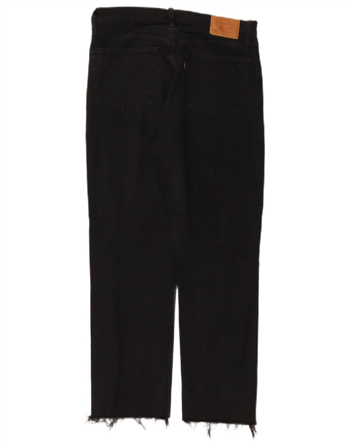 Levi's Womens 501 Straight Jeans W28 L28 Black Cotton