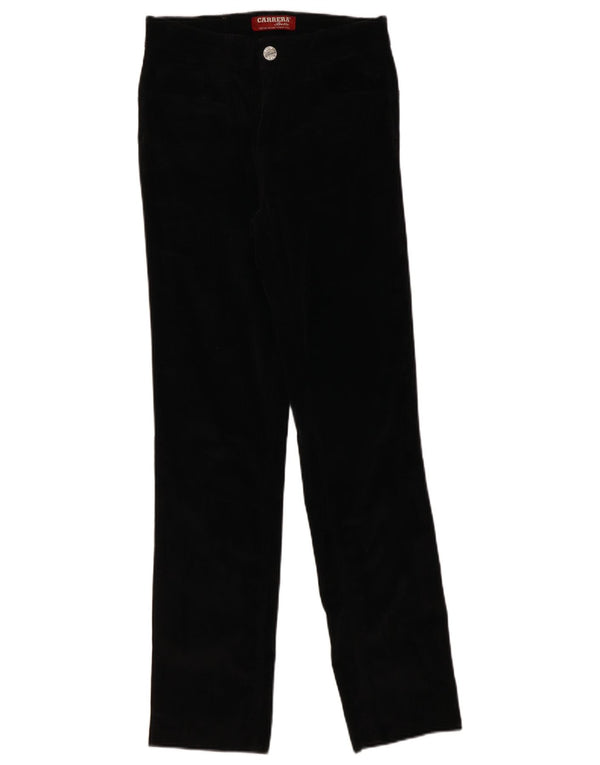 Carrera Womens 753 Straight Corduroy Trousers W28 L33 Black Cotton
