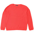 Zara Mens Crew Neck Jumper Sweater Large Red Polyester