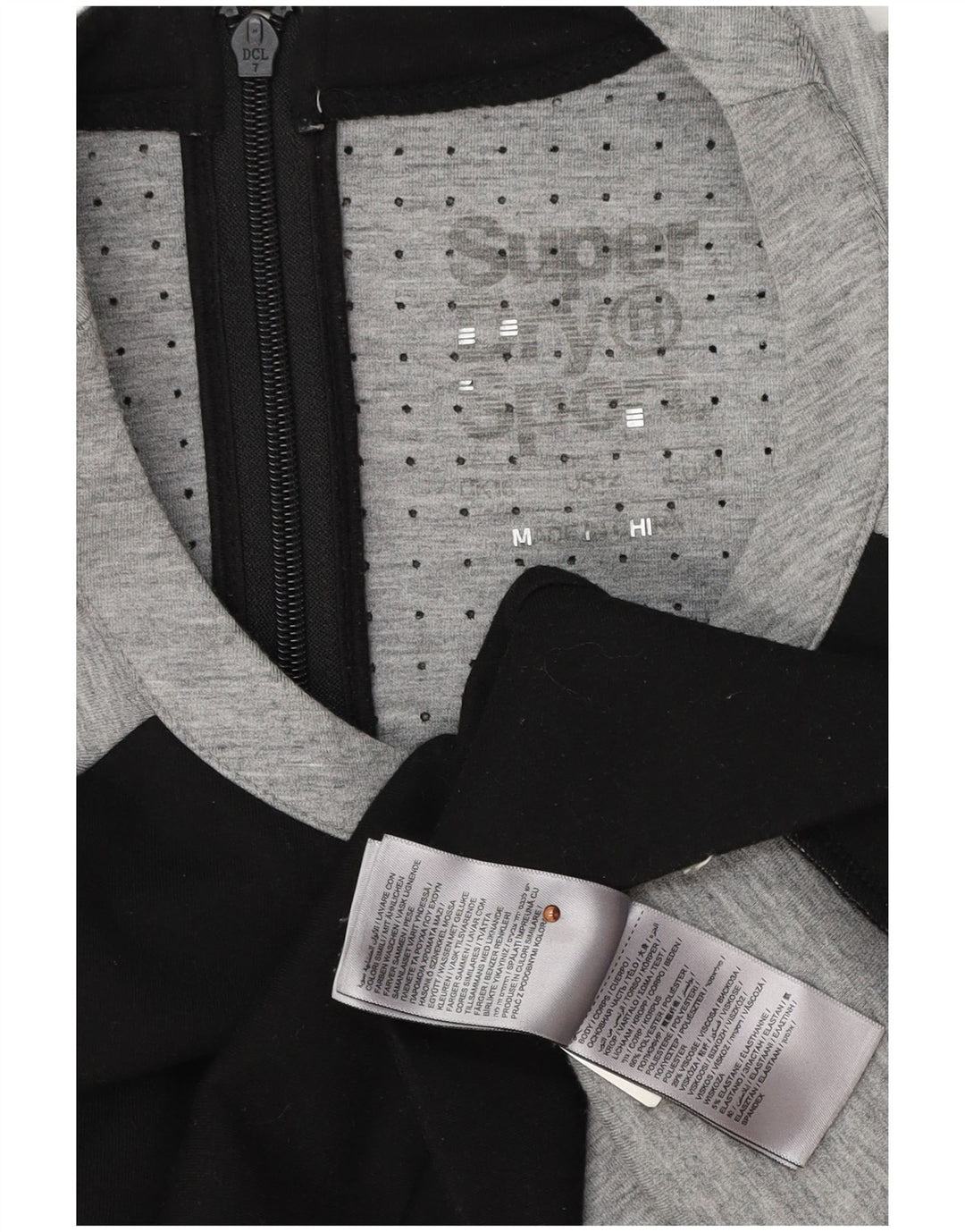 Superdry Womens Graphic Sweatshirt Jumper UK 16 Large Black Colourblock