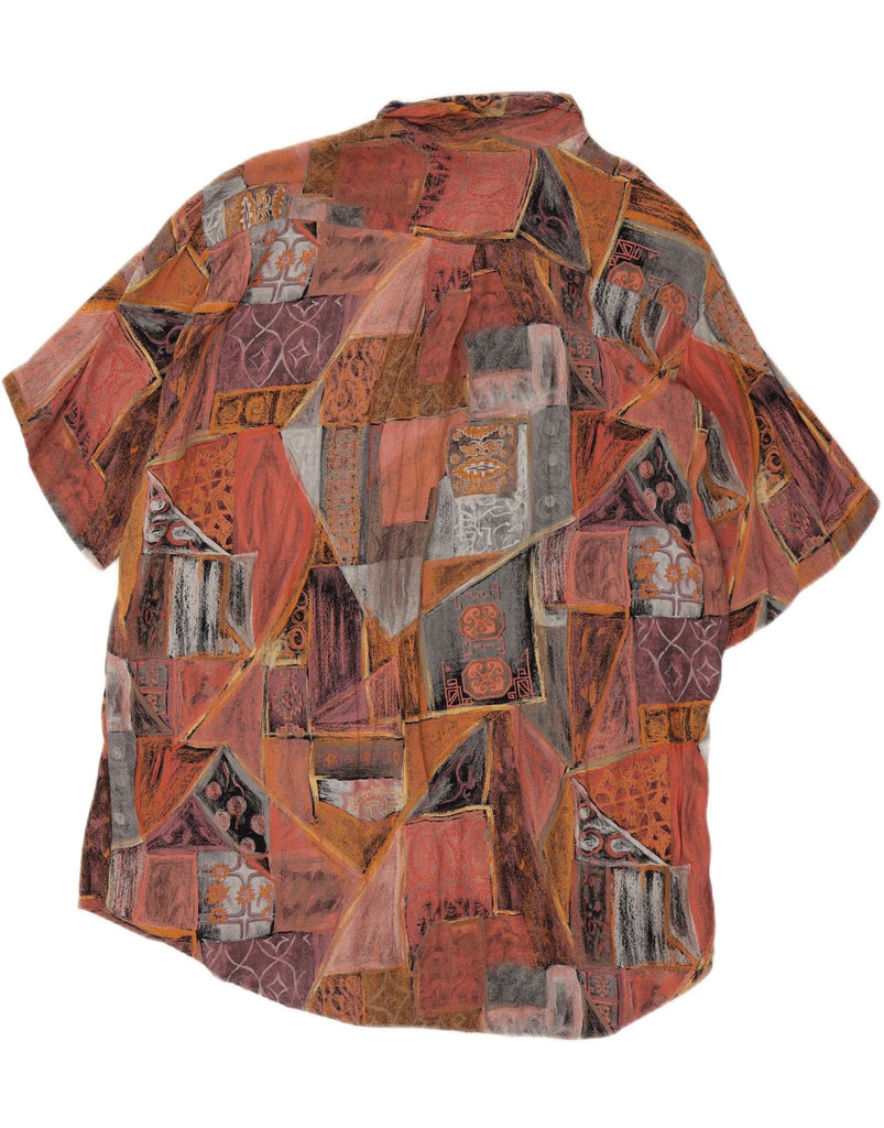 INGRAM Mens Abstract Pattern Short Sleeve Shirt XL Multicoloured Patchwork Vintage Ingram and Second-Hand Ingram from Messina Hembry 