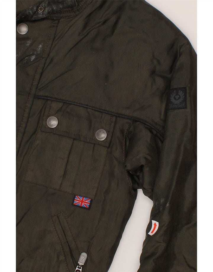 BELSTAFF Boys Racer Jacket 3-4 Years Green Nylon