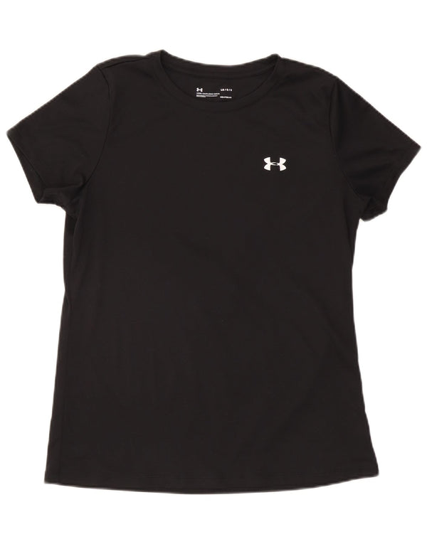UNDER ARMOUR Womens Heat Gear T-Shirt Top UK 16 Large Black