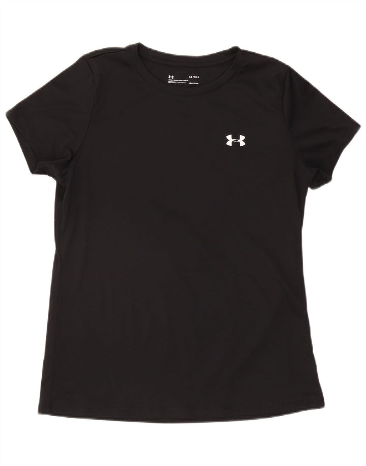 UNDER ARMOUR Womens Heat Gear T-Shirt Top UK 16 Large Black